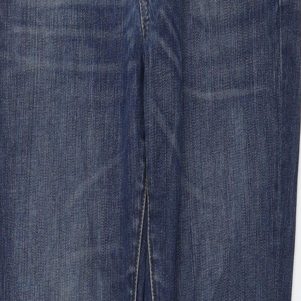 Lee Womens Blue Cotton Straight Jeans Size 27 in L31 in Regular Button