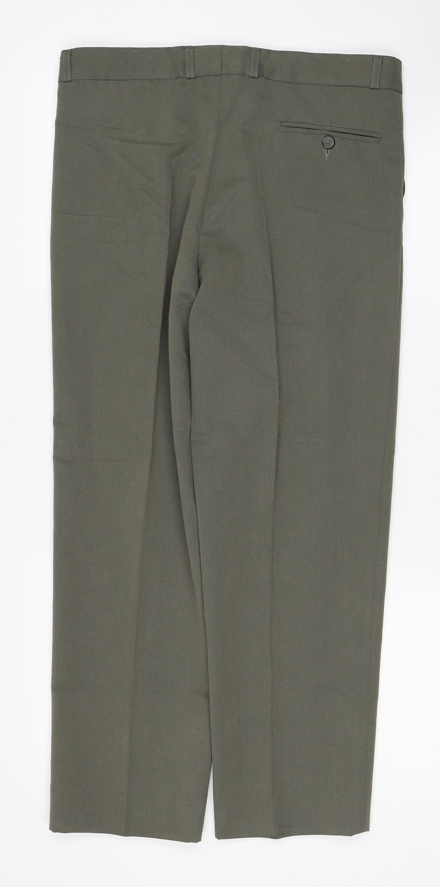Preworn Boys Grey Viscose Dress Pants Trousers Size 12 Years L27 in Regular Zip