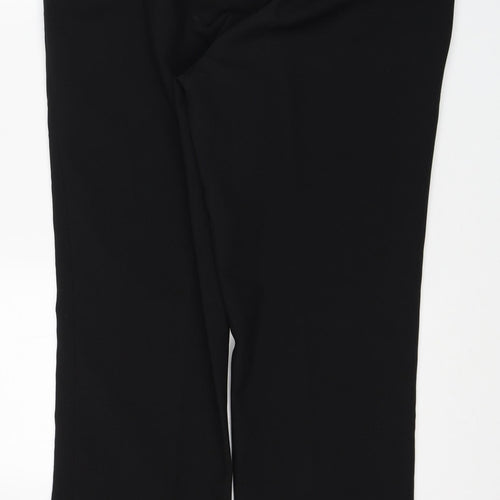 Matalan Mens Black Polyester Trousers Size 32 in L29 in Regular Zip
