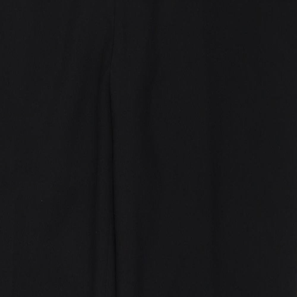 Matalan Mens Black Polyester Trousers Size 32 in L29 in Regular Zip