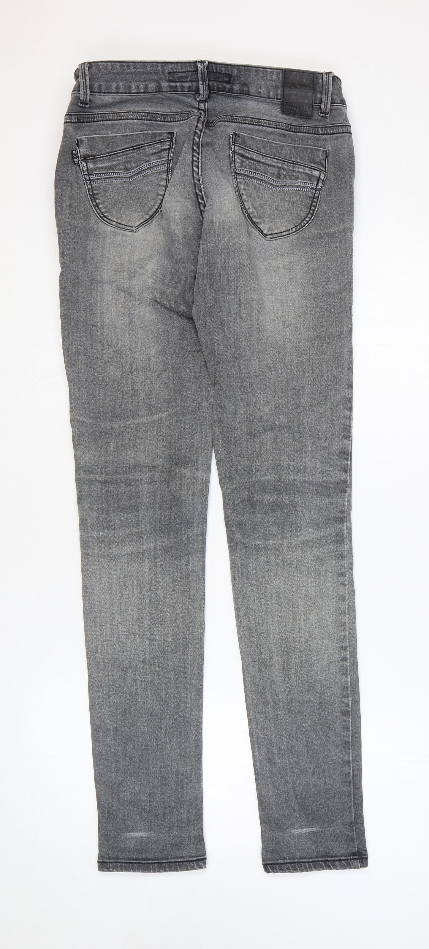 Tiffosi Mens Grey Cotton Skinny Jeans Size 29 in L34 in Regular Zip