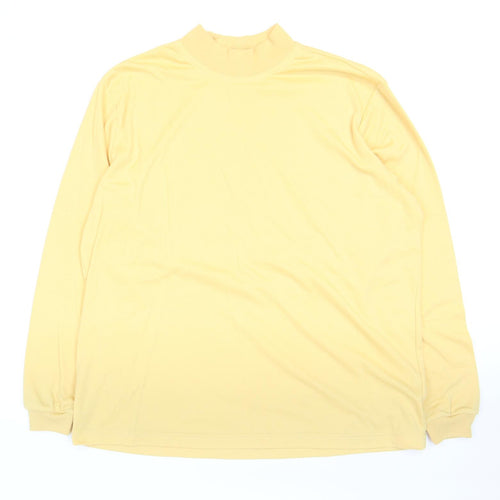 Black Pepper Womens Yellow Polyester Pullover Sweatshirt Size 16 Pullover