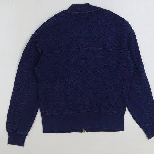 J.CREW Mens Blue Cotton Full Zip Sweatshirt Size XS
