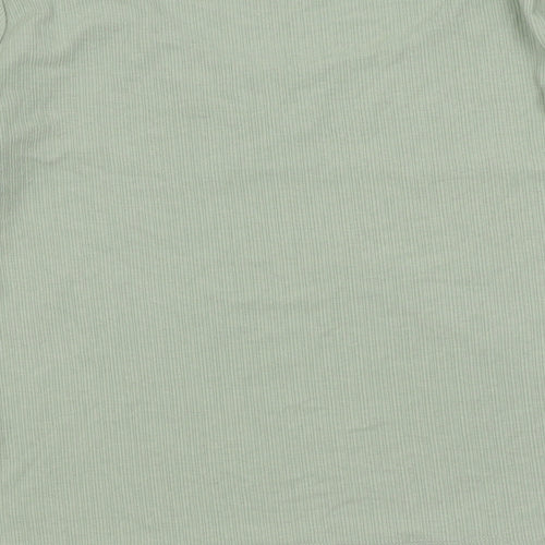 Dotti Womens Green Polyester Basic T-Shirt Size M Round Neck
