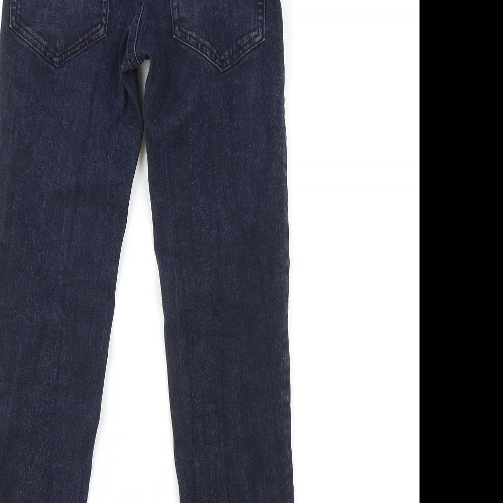 Very Girls Blue Cotton Skinny Jeans Size 9 Years Regular Zip