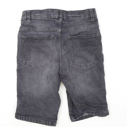 NEXT Boys Grey Cotton Chino Shorts Size 10 Years Regular Zip
