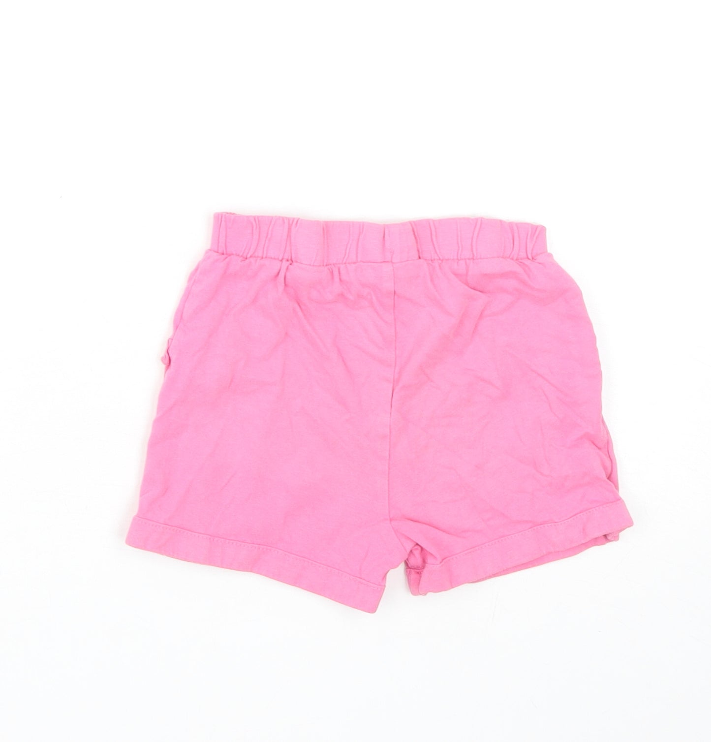 George Girls Pink Cotton Sweat Shorts Size 2-3 Years L3 in Regular