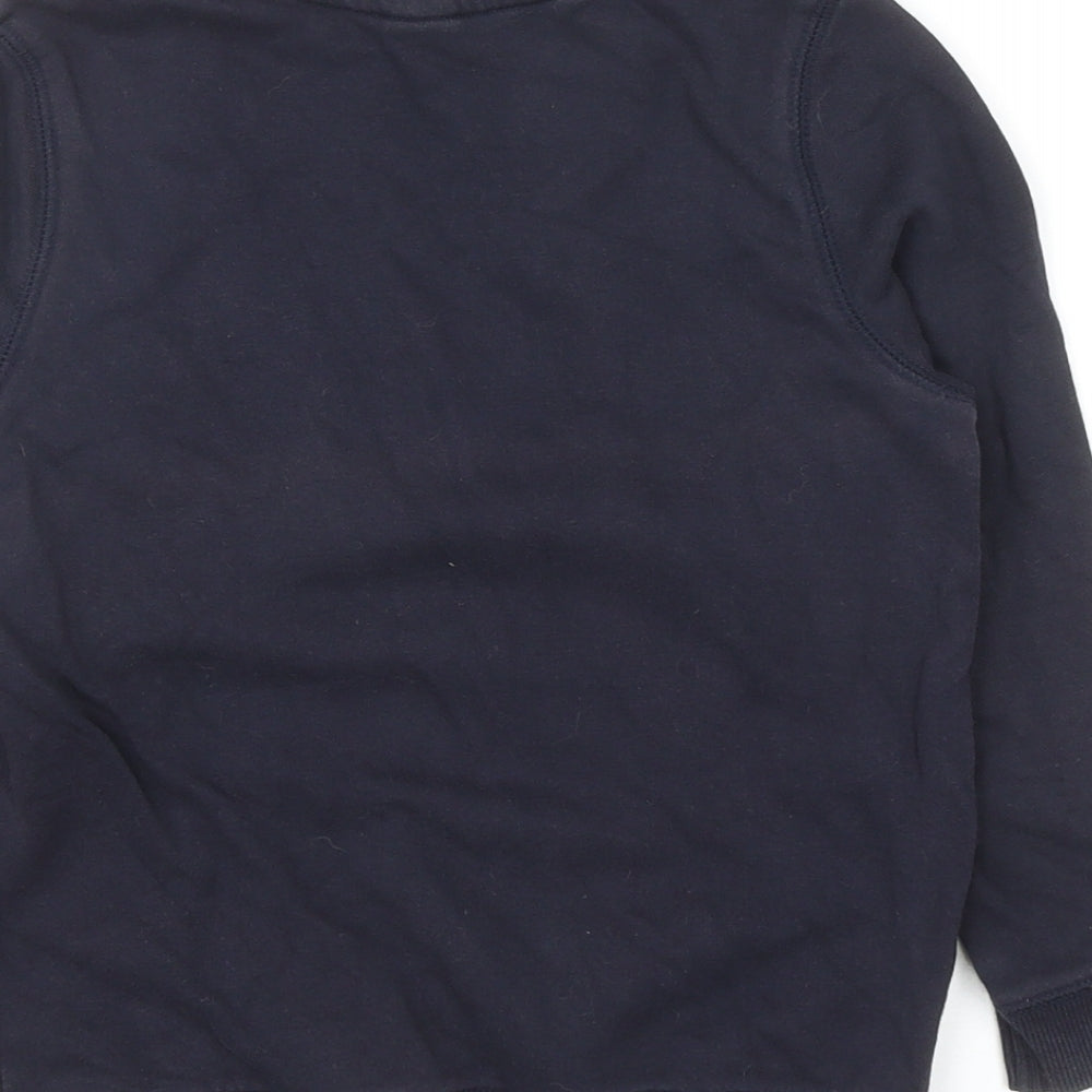 TU Boys Blue Cotton Pullover Sweatshirt Size 6 Years Pullover