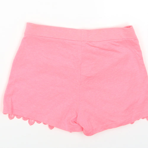 Primark Girls Pink Polyester Biker Shorts Size 9-10 Years Regular Drawstring