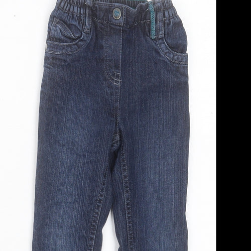 Lupilu Girls Blue Cotton Straight Jeans Size 4 Years Regular
