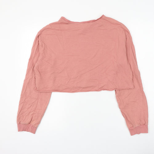 H&M Mens Pink Cotton Cardigan Sweatshirt Size M - Girl Clique