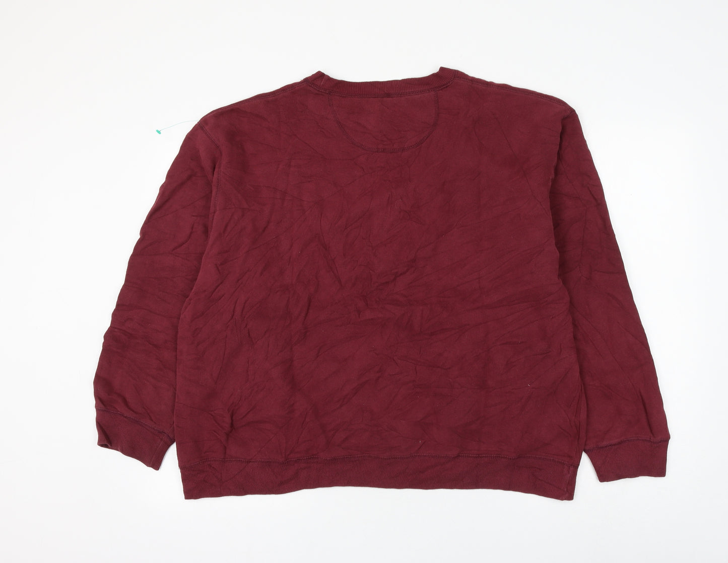 Athletech Mens Red Cotton Pullover Sweatshirt Size XL