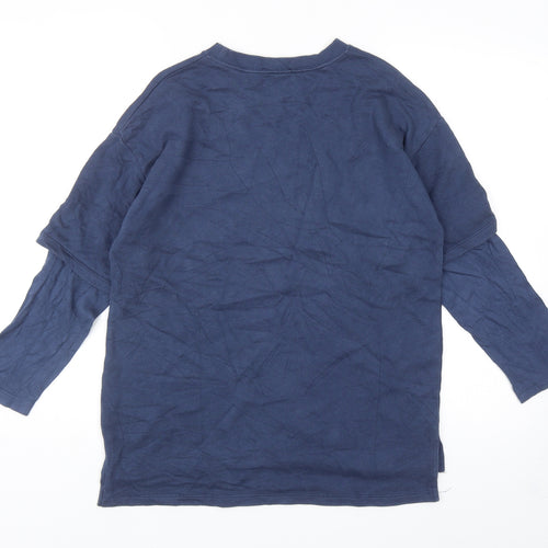 Zara Boys Blue Cotton Pullover Sweatshirt Size 11-12 Years Pullover - We Have Nothing To Lose And A World To See