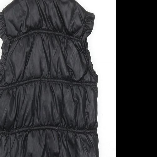 Gap Girls Black Gilet Waistcoat Size XL Hook & Loop