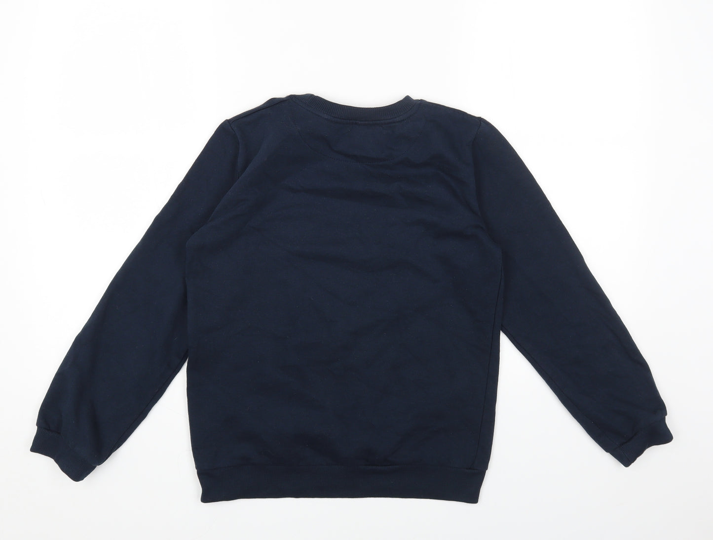 PEP&CO Girls Blue Round Neck Cotton Pullover Jumper Size 10-11 Years Pullover - Festive Crew