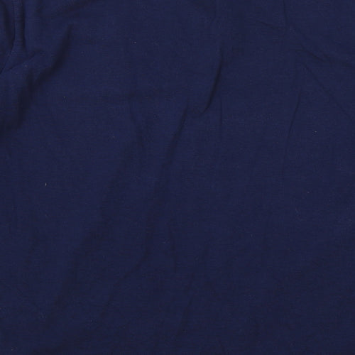 Pierre Cardin Mens Blue Cotton Polo Size L Collared Button