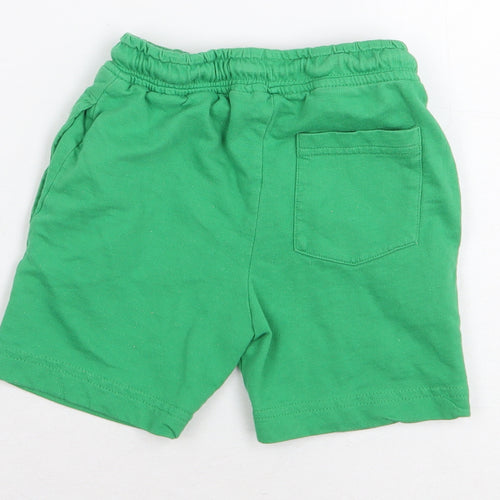 PEP&CO Girls Green 100% Cotton Sweat Shorts Size 2-3 Years Regular Tie