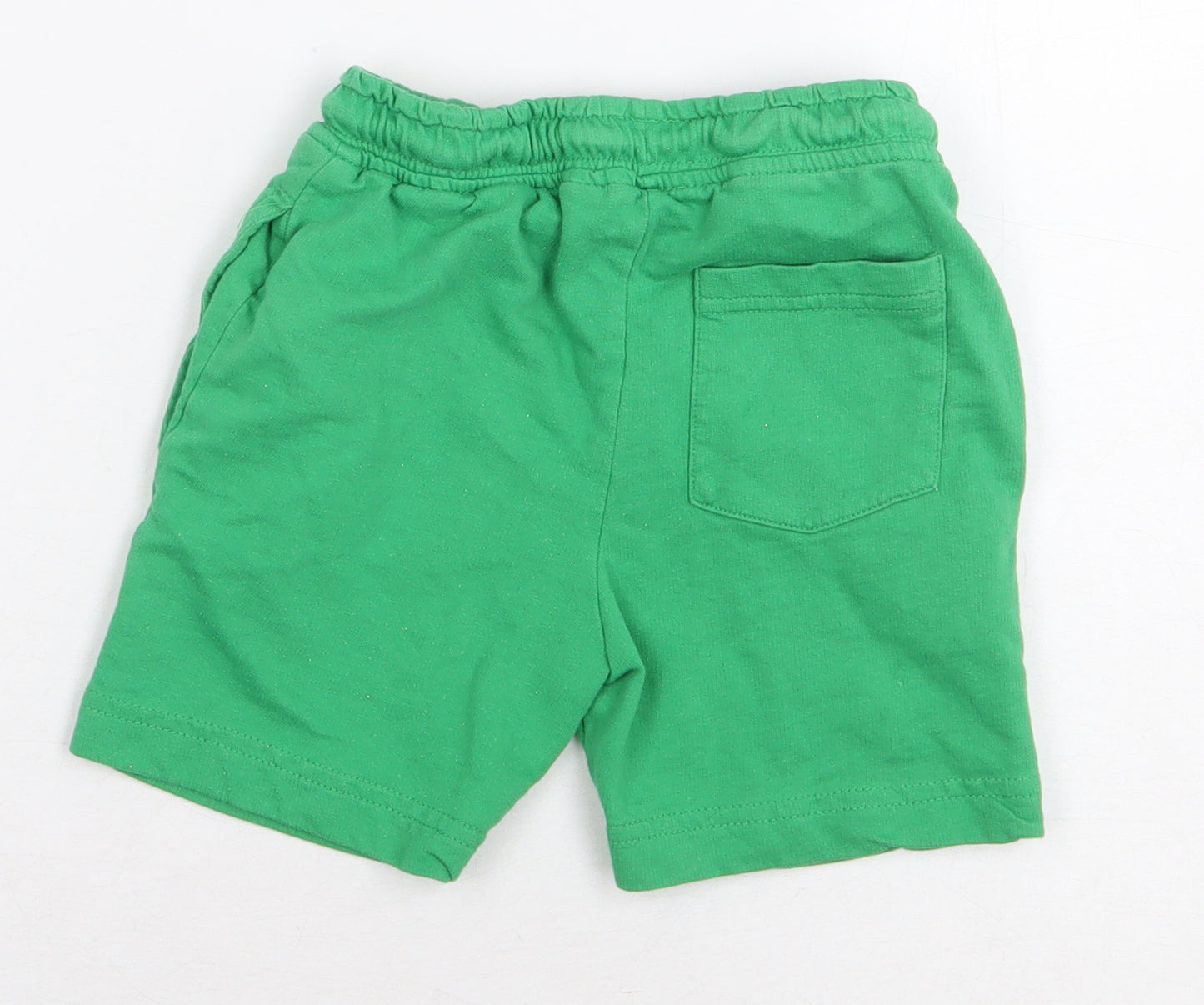 PEP&CO Girls Green 100% Cotton Sweat Shorts Size 2-3 Years Regular Tie