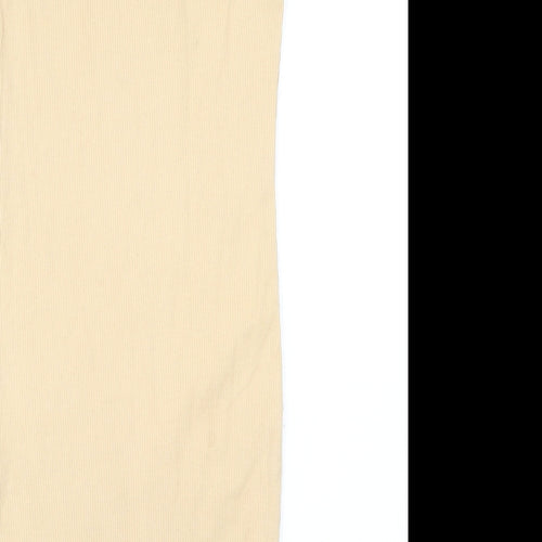 SheIn Girls Beige Polyester Tank Dress Size 9 Years Square Neck Pullover