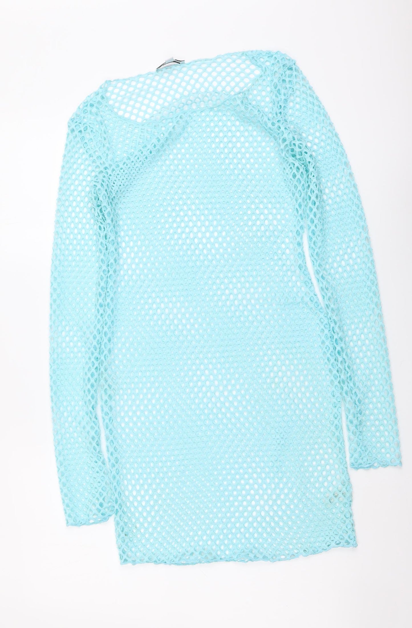 Fashion Nova Womens Blue Polyester Bodycon Size S Round Neck Pullover
