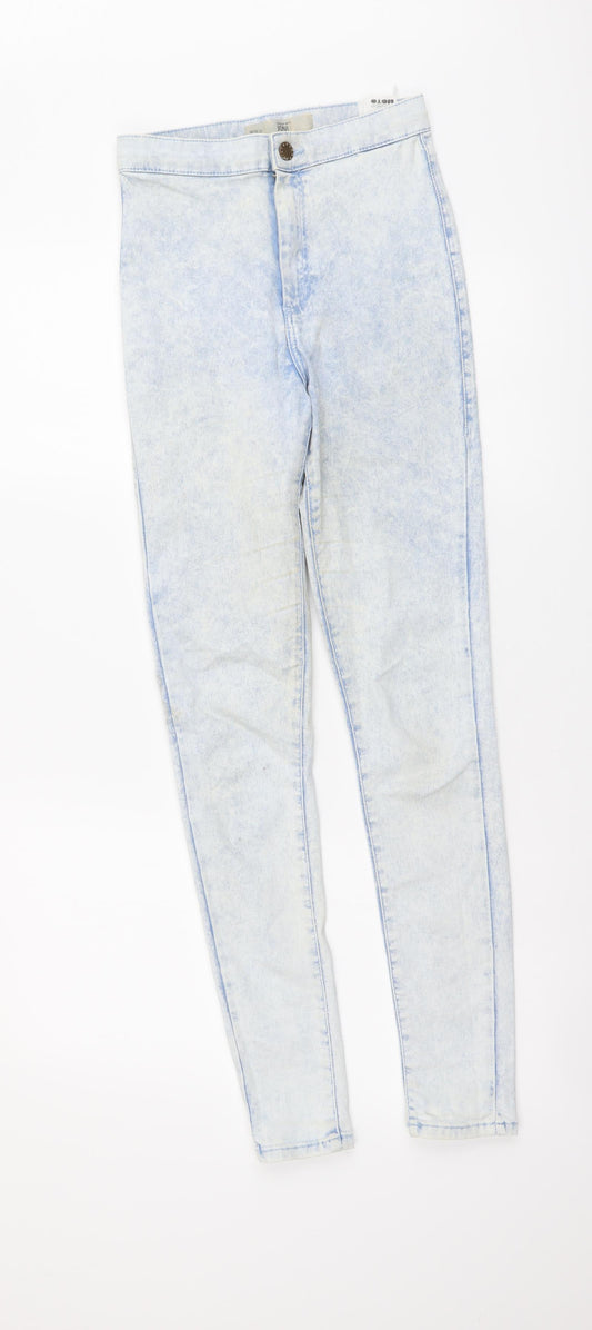 Topshop Womens Blue Cotton Jegging Leggings Size 28 in L32 in