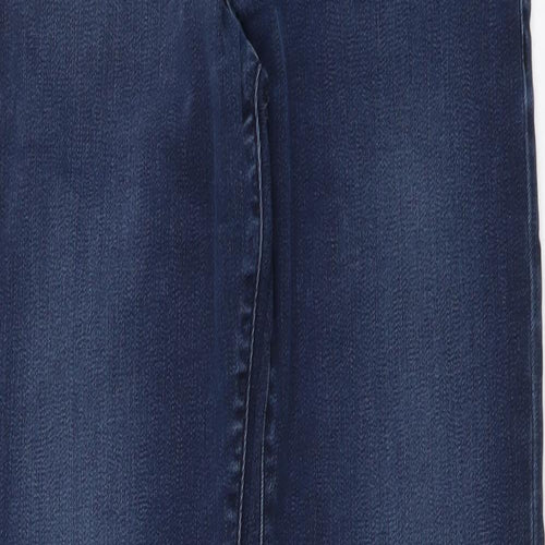 Wrangler Womens Blue Cotton Skinny Jeans Size 30 in L34 in Regular Button