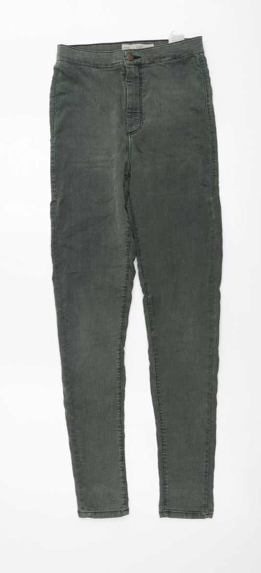 Topshop Womens Green Cotton Jegging Leggings Size 28 in L32 in