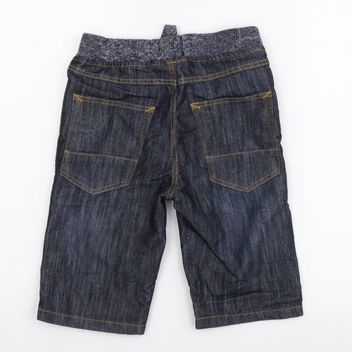 SoulCal&Co Boys Blue Cotton Bermuda Shorts Size 7-8 Years Regular Drawstring