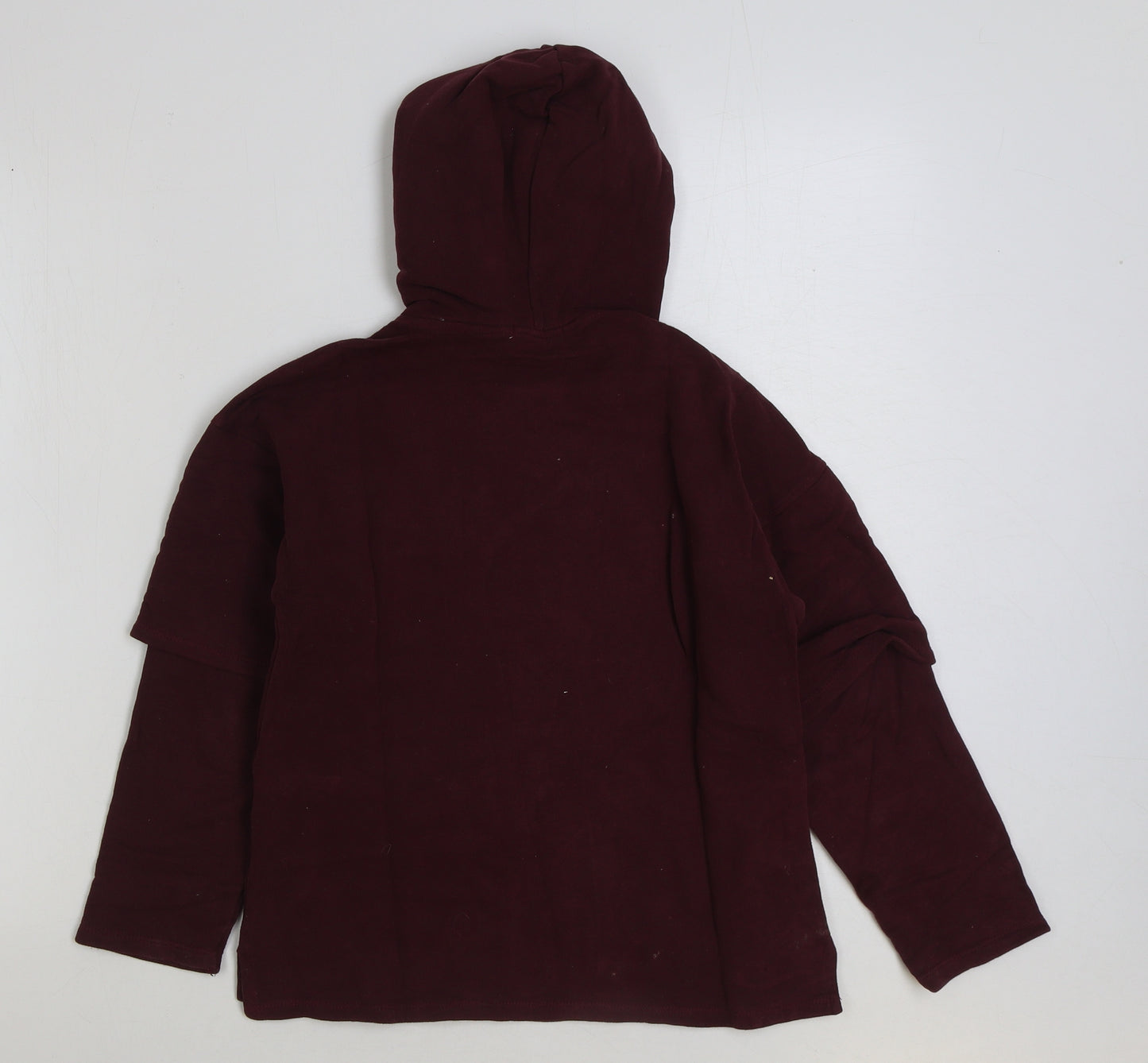 Zara Girls Red Polyester Pullover Hoodie Size 9 Years Pullover