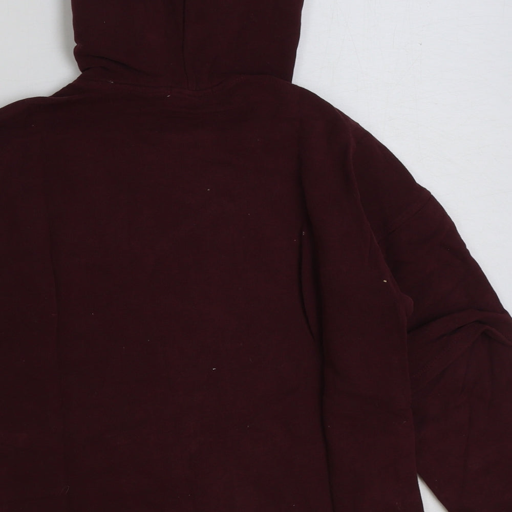 Zara Girls Red Polyester Pullover Hoodie Size 9 Years Pullover