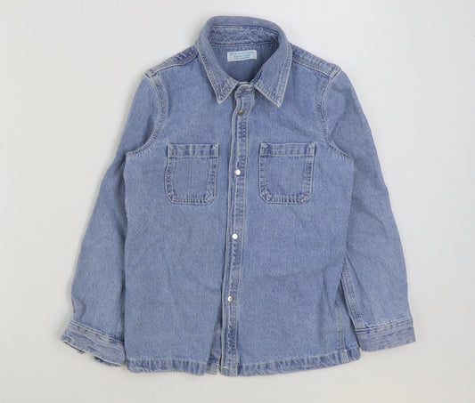 Primark Girls Blue Jacket Size 8-9 Years Snap