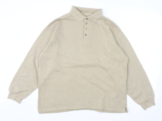 Primark Mens Beige Cotton Pullover Sweatshirt Size M