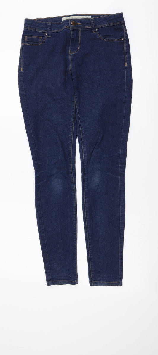 Denim & Co. Womens Blue Cotton Jegging Leggings Size 6 L29 in