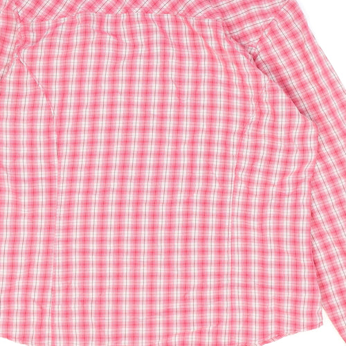 Columbia Womens Pink Plaid Modal Basic Button-Up Size S Collared