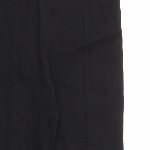 Dorothy Perkins Womens Black Viscose Cropped Leggings Size 10 L25.5 in