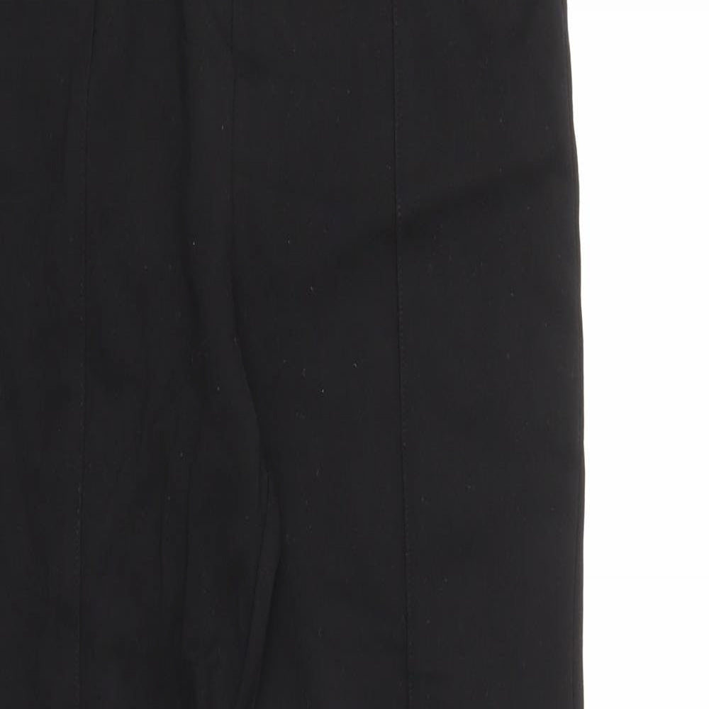 Dorothy Perkins Womens Black Viscose Cropped Leggings Size 10 L25.5 in