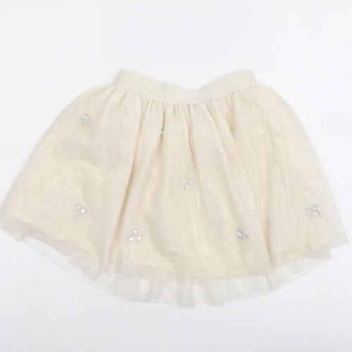 Gap Girls Ivory Polyester Tutu Skirt Size 6-7 Years Regular