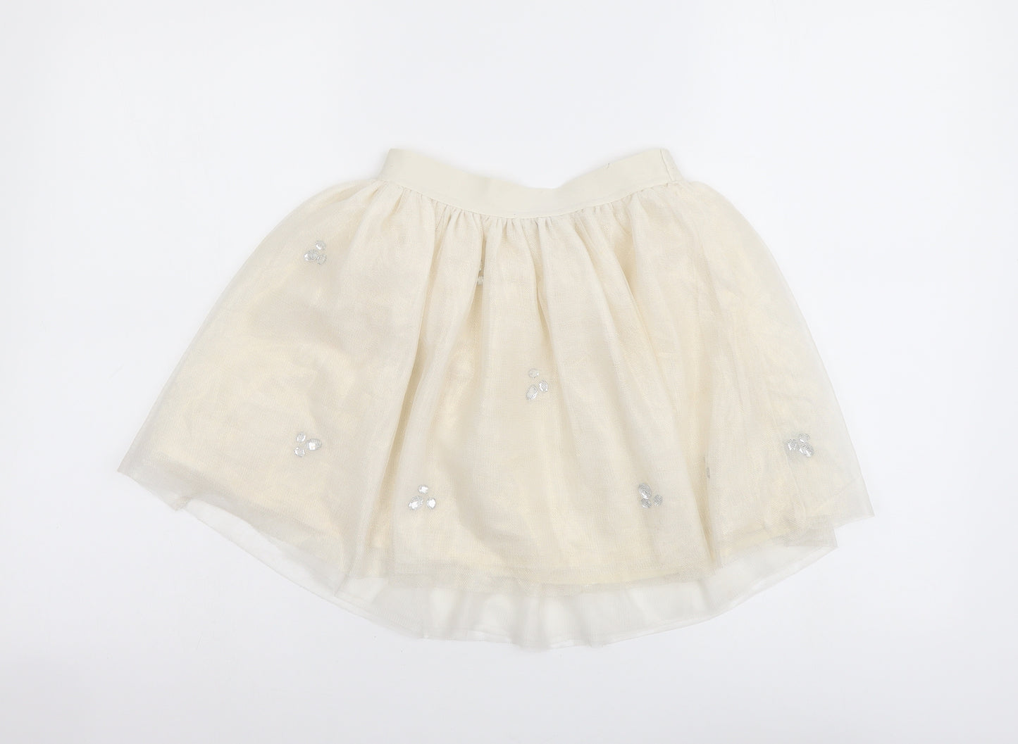 Gap Girls Ivory Polyester Tutu Skirt Size 6-7 Years Regular