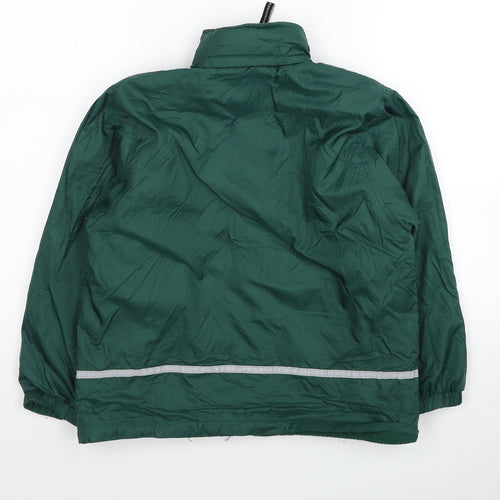 Snowgoose Boys Green Windbreaker Coat Size 7-8 Years Zip