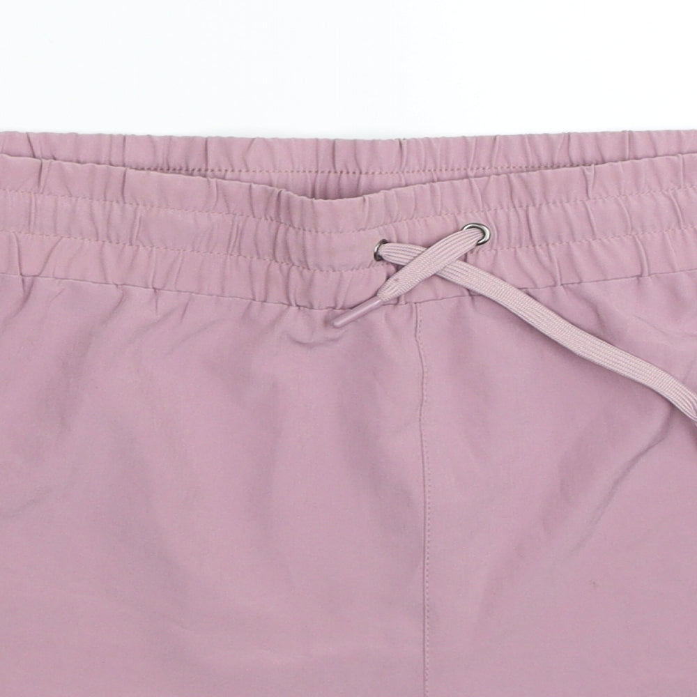 Dunnes Stores Womens Pink Polyester Athletic Shorts Size L L3 in Regular Drawstring