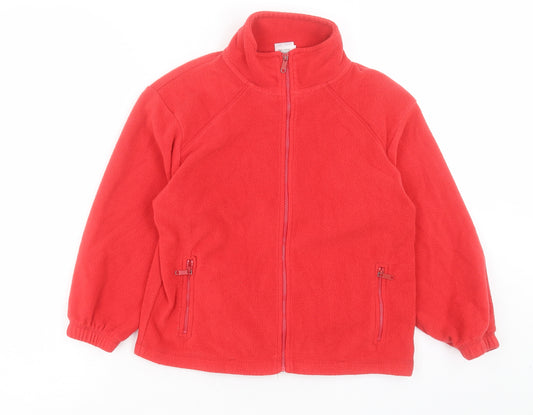 Fruit of the Loom Boys Red Jacket Size 7-8 Years Zip
