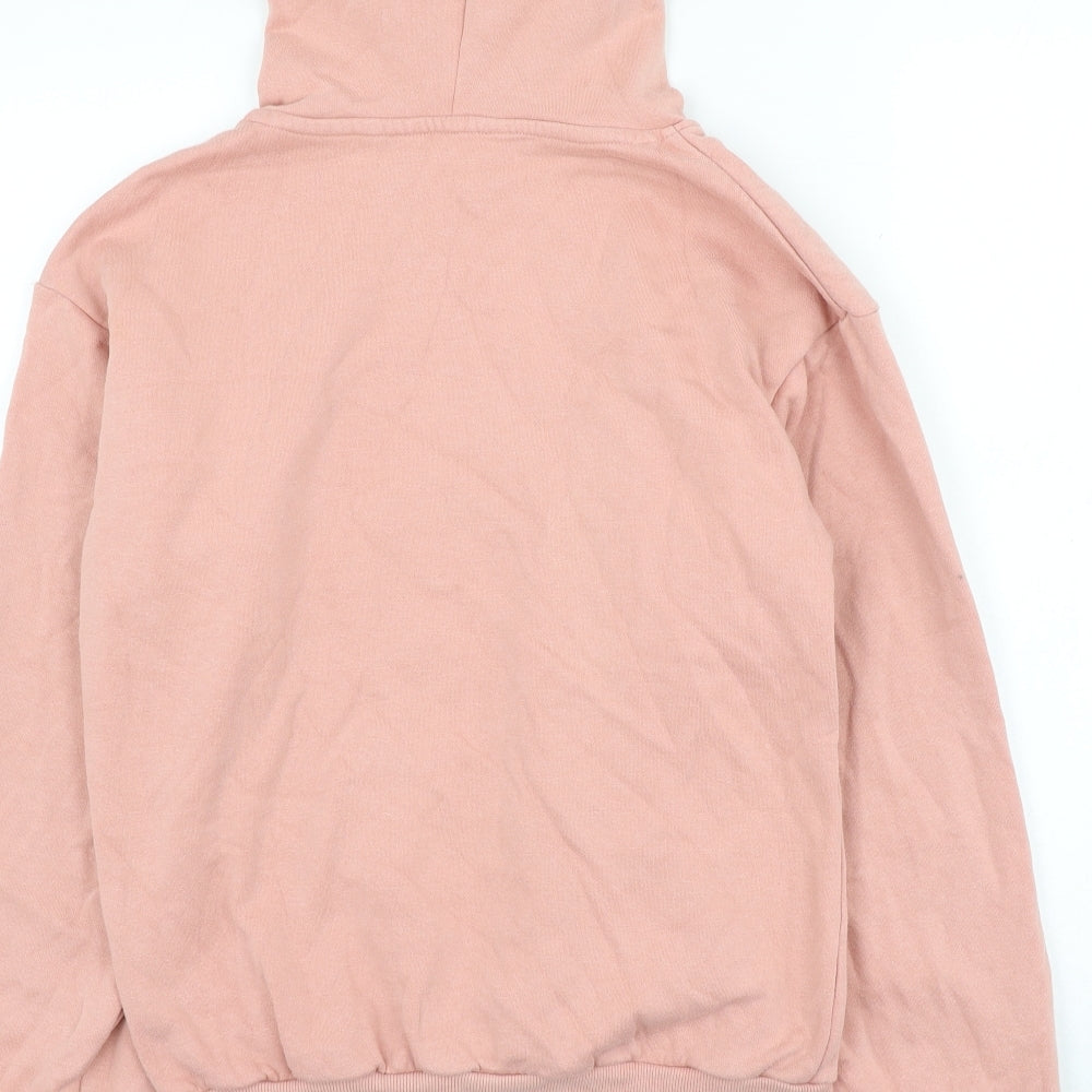 H&M Girls Pink Cotton Pullover Hoodie Size 12-13 Years Pullover - Size 12-14 Years