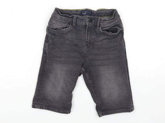 NEXT Boys Black Cotton Biker Shorts Size 10 Years L7 in Regular Zip