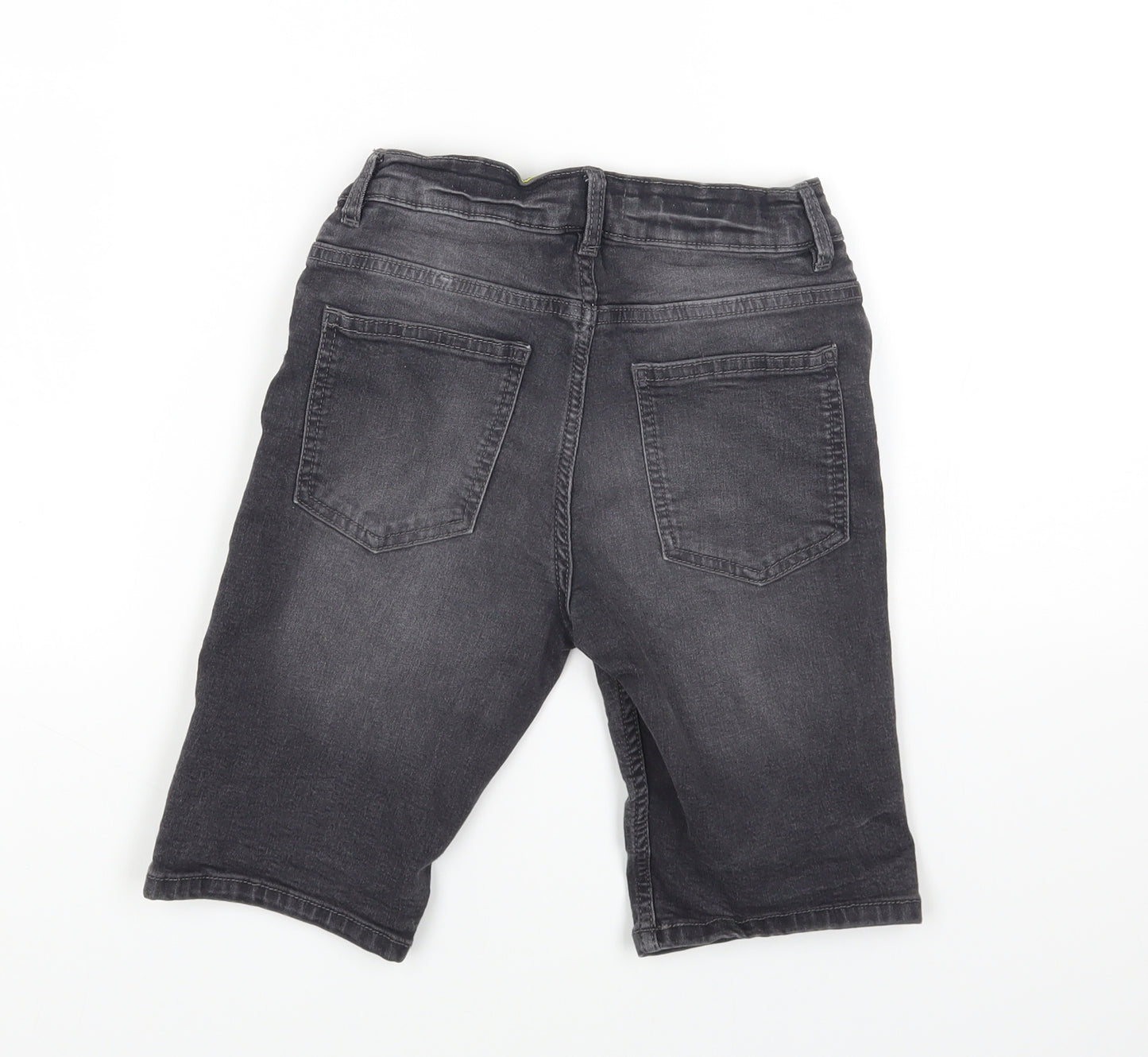 NEXT Boys Black Cotton Biker Shorts Size 10 Years L7 in Regular Zip