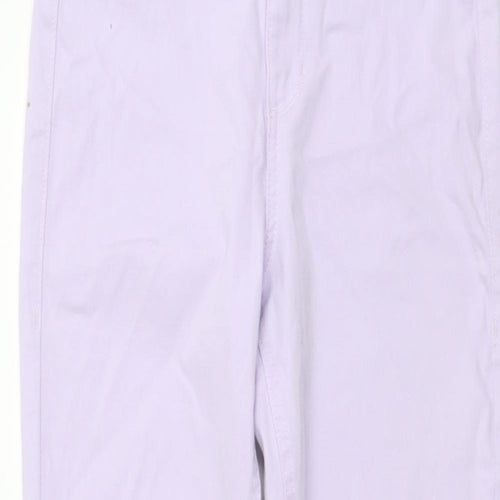 Marks and Spencer Womens Purple Cotton Jegging Leggings Size 8 L26 in