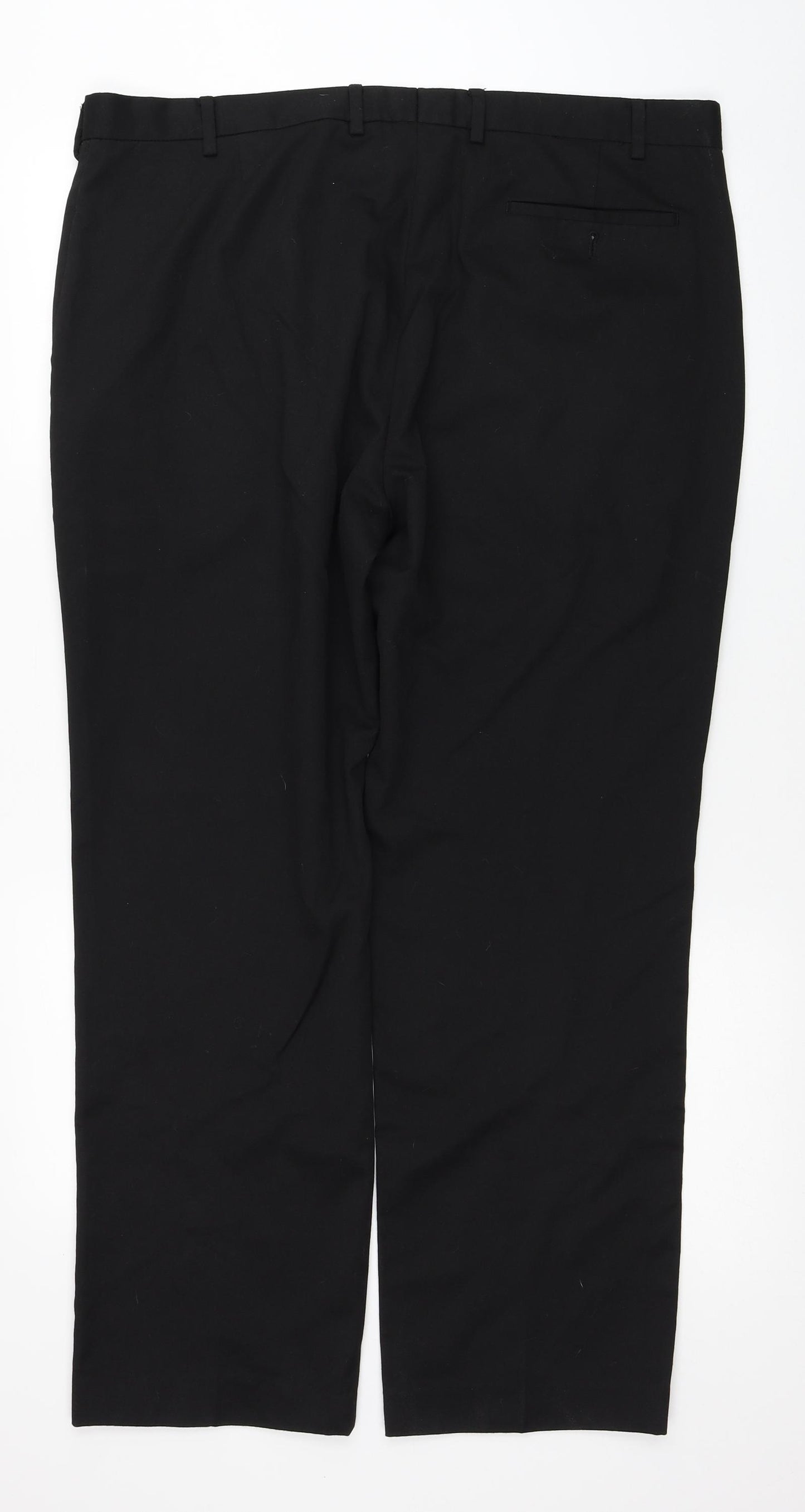 Cedar Wood State Mens Black Polyester Trousers Size 38 in L28 in Regular Zip