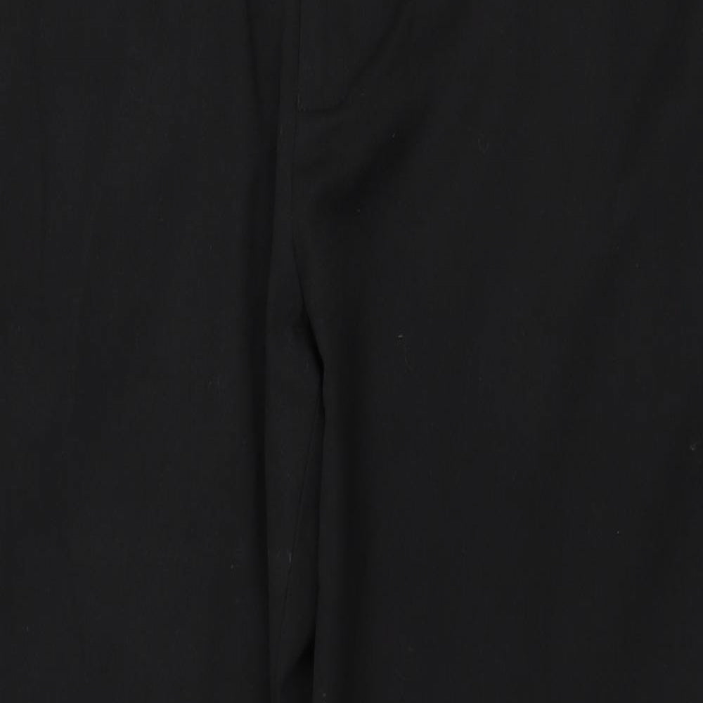 Cedar Wood State Mens Black Polyester Trousers Size 38 in L28 in Regular Zip