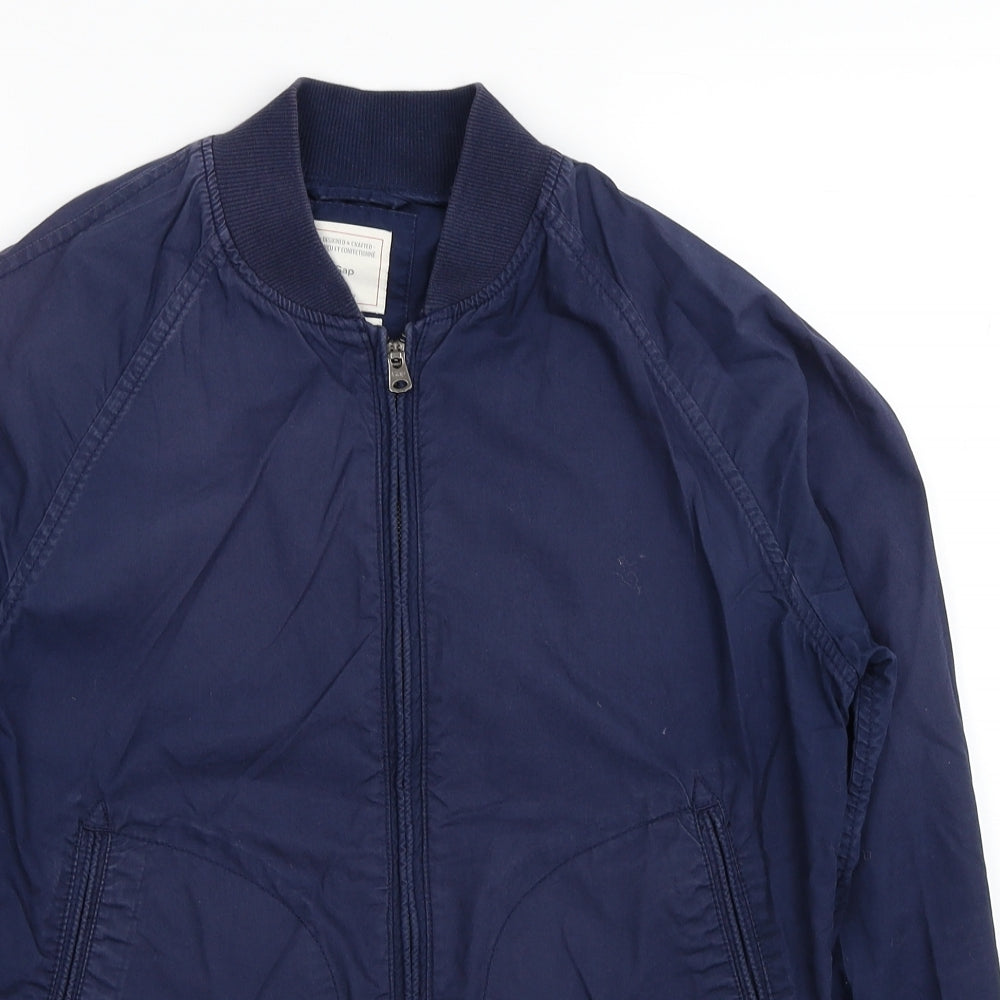 Gap Mens Blue Bomber Jacket Jacket Size XS Zip