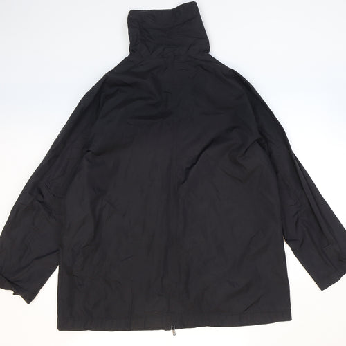 BB Mens Black Rain Coat Coat Size M Zip