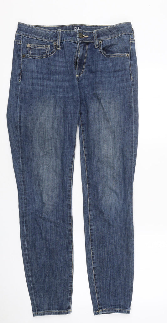 Gap Mens Blue Cotton Skinny Jeans Size 27 in L27 in Regular Zip